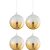 * Guirlande Et Boule De Sapin^Lot De 4 Boules De Noël "Brillantes" 12Cm Or