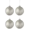 * Guirlande Et Boule De Sapin^Lot De 4 Boules De Noël "Brillant" 10Cm Argent
