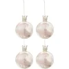 * Guirlande Et Boule De Sapin^Lot De 4 Boules De Noël "Couronne" 10Cm Rose