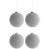 * Guirlande Et Boule De Sapin^Lot De 4 Boules De Noël Design "Perles" 12Cm Naturel