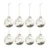 * Guirlande Et Boule De Sapin^Lot De 8 Boules De Noël Design "Coeur" 6Cm Argent