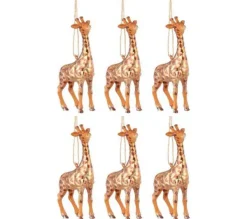 * Guirlande Et Boule De Sapin^Lot De 6 Boules De Noël "Girafe" 13Cm Marron