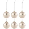* Guirlande Et Boule De Sapin^Lot De 6 Boules De Noël "Ligne Paillettes" 8Cm Rose Clair