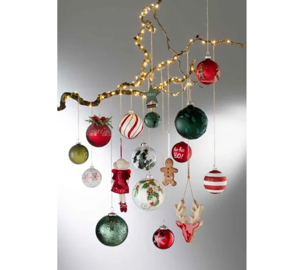 * Guirlande Et Boule De Sapin^Lot De 4 Boules De Noël "Lignes Tournantes" 10Cm Blanc