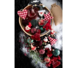 * Guirlande Et Boule De Sapin^Lot De 6 Boules De Noël "Motifs" 8Cm Bordeaux