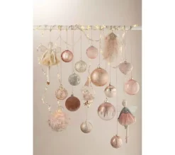 * Guirlande Et Boule De Sapin^Lot De 12 Boules De Noël "Ornement" 8Cm Argent