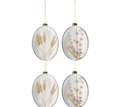 * Guirlande Et Boule De Sapin^Lot De 4 Boules De Noël "Ovales" 42Cm Transparent