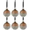 * Guirlande Et Boule De Sapin^Lot De 6 Boules De Noël "Perles" 8Cm Marron