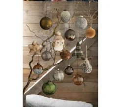 * Guirlande Et Boule De Sapin^Lot De 6 Boules De Noël "Perles" 8Cm Marron