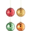 * Guirlande Et Boule De Sapin^Lot De 12 Boules De Noël "Perles" 8Cm Multicolore