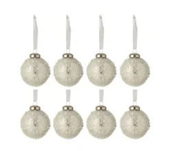 * Guirlande Et Boule De Sapin^Lot De 8 Boules De Noël "Serenity" 6Cm Argent