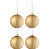 * Guirlande Et Boule De Sapin^Lot De 4 Boules De Noël "Verre Pais" 10Cm Or