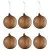 * Guirlande Et Boule De Sapin^Lot De 6 Boules De Noël "Verre Pais" 8Cm Marron