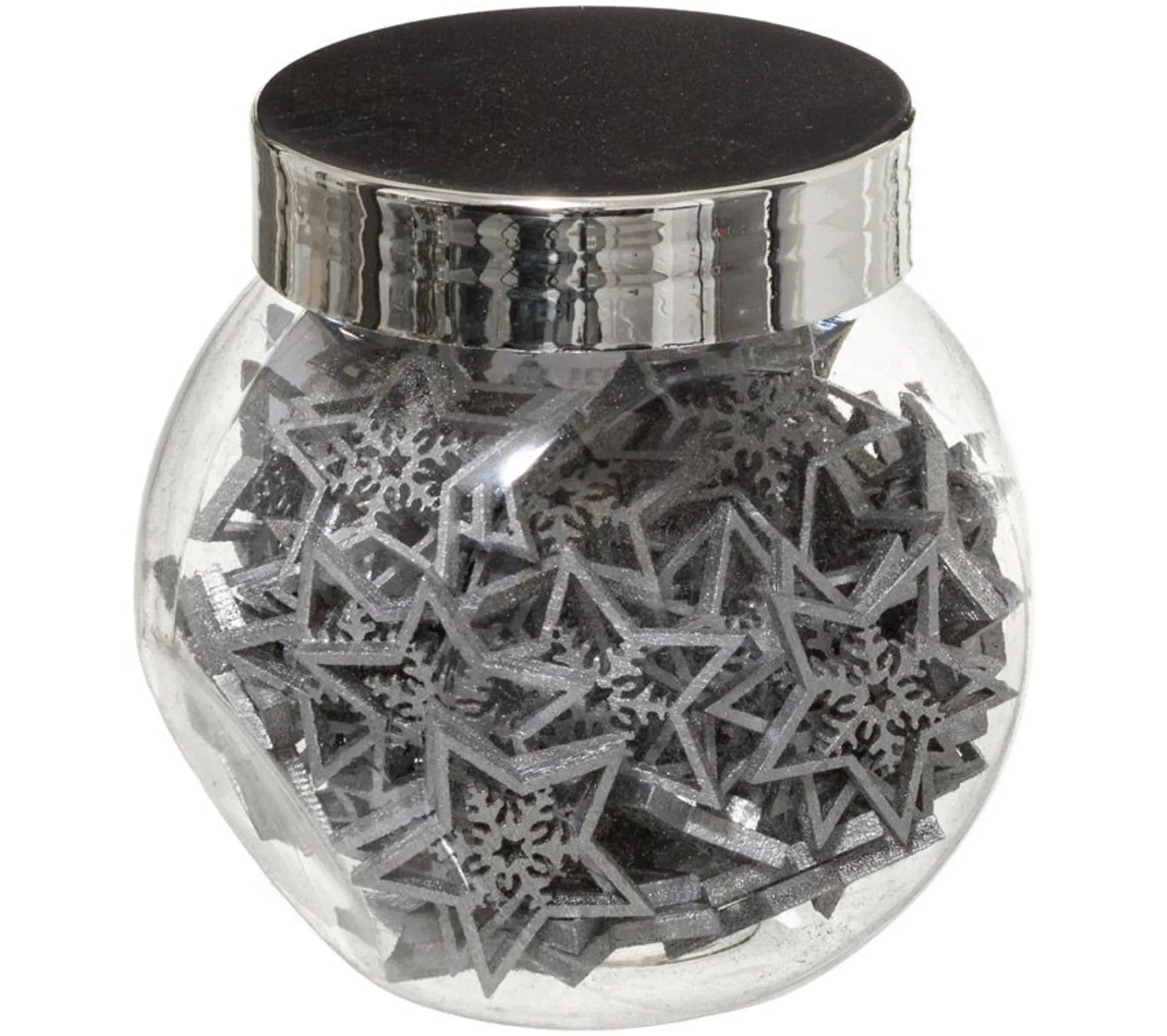 Discount * Lot De 100 Etoiles En Bois "Bocal" 7Cm Argent