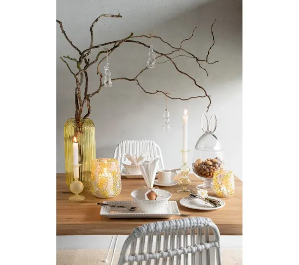 * Guirlande Et Boule De Sapin^Lot De 4 Sujets A Suspendre En Verre "Lapin" 10Cm Transparent