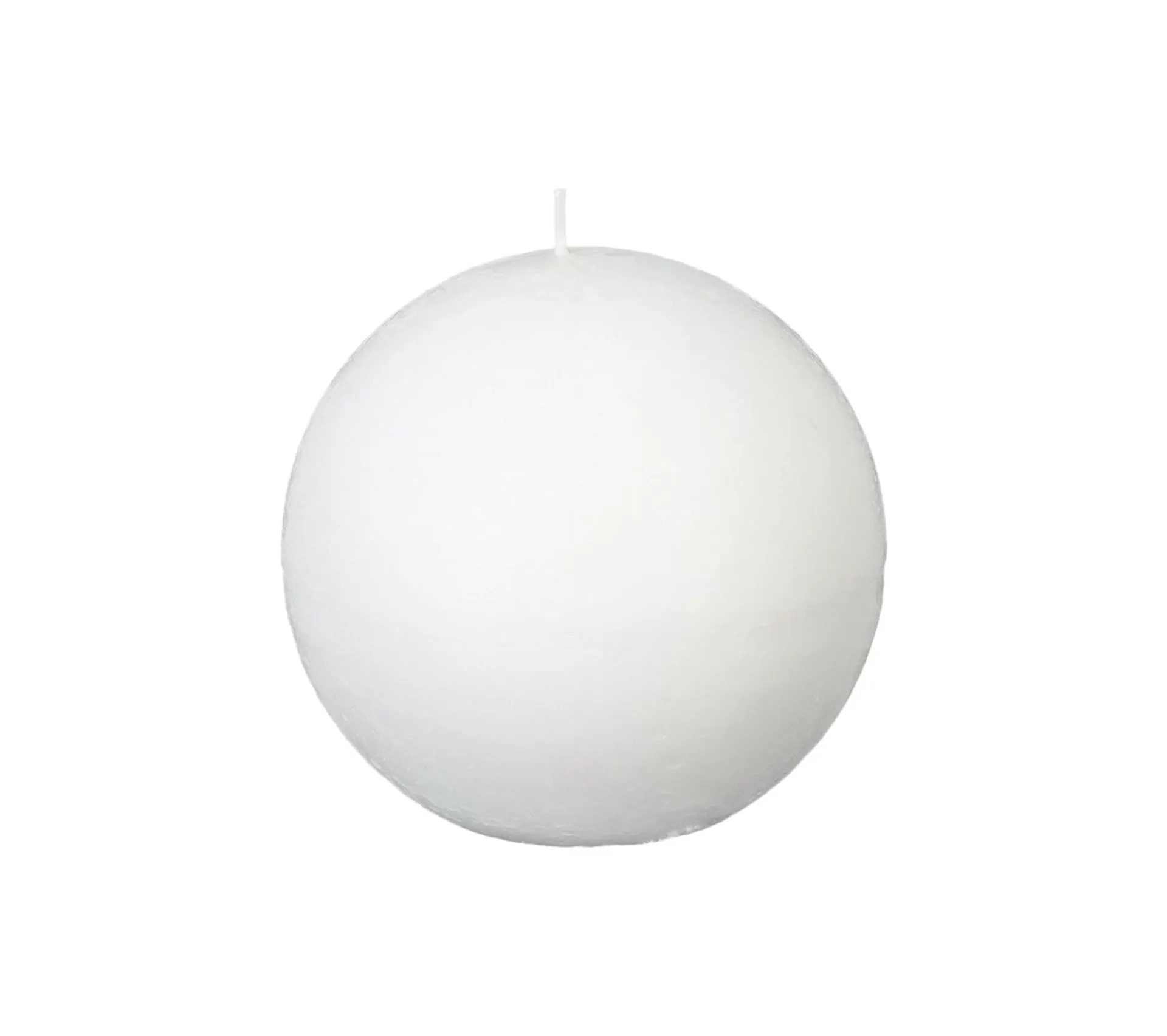 Clearance * Lot 2X Bougie Boule Rustic - Diam. 10 Cm - Blanc