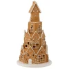 Best Sale * Maison Ronde A Led "Pain D'Epice" 47Cm Marron