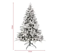 MOBILI REBECCA Sapin Et Accessoire^ Arbre De Noël Enneige Artificiel Pin 210 Cm Pais Realiste 1791 Branches