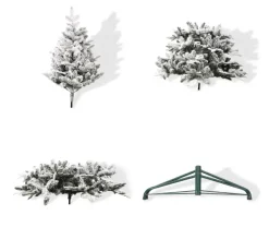 MOBILI REBECCA Sapin Et Accessoire^ Arbre De Noël Realiste De 180 Cm Avec Fausse Neige Et 1249 Branches