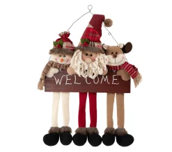 Clearance MOBILI REBECCA Décoration De Noël Décoration De Porte Polyester Mdf 60X38X6 Cm