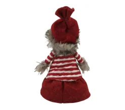 Outlet MOBILI REBECCA Elf De Noël Gnome Tissu De Noël Gris Rouge Personnages