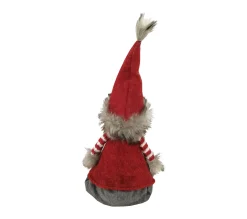 Discount MOBILI REBECCA Elf Nordique Gnome De Noël En Tissu Gris Rouge Décoration De Noël