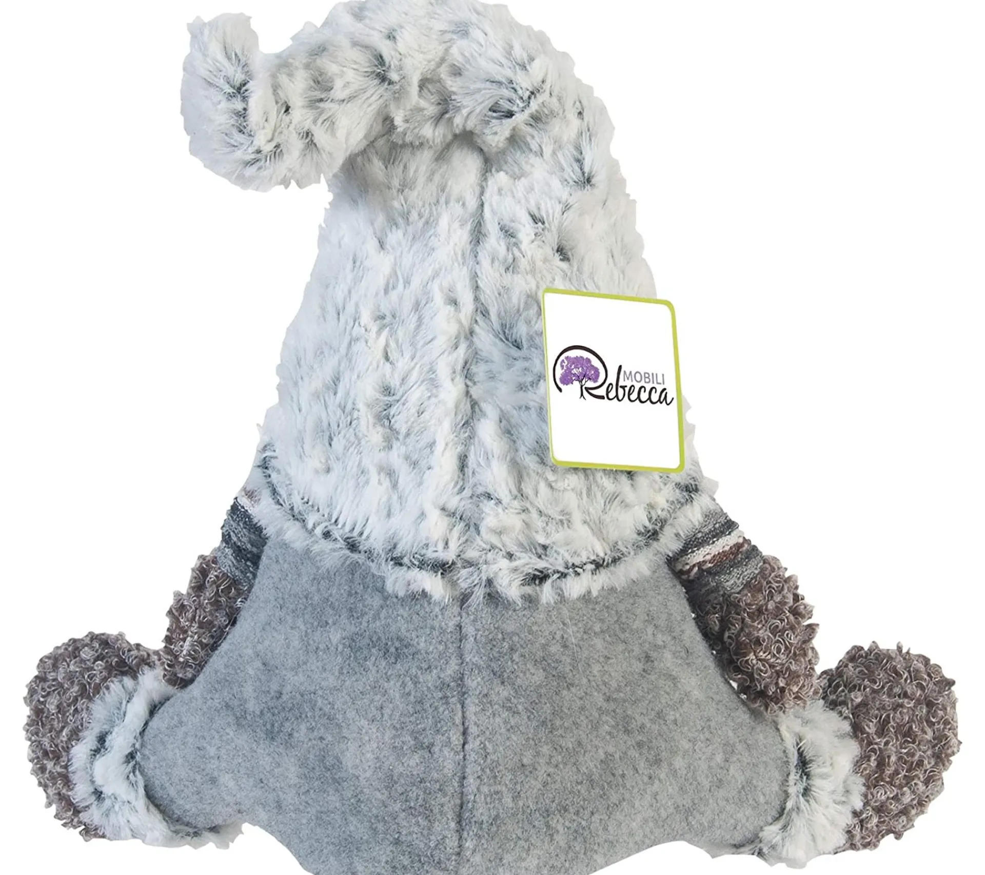 Discount MOBILI REBECCA Gnome Décoratif Nain Suedois Gris Tissu Idee Cadeau 35X16X24
