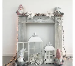 Discount MOBILI REBECCA Gnome Décoratif Nain Suedois Gris Tissu Idee Cadeau 35X16X24