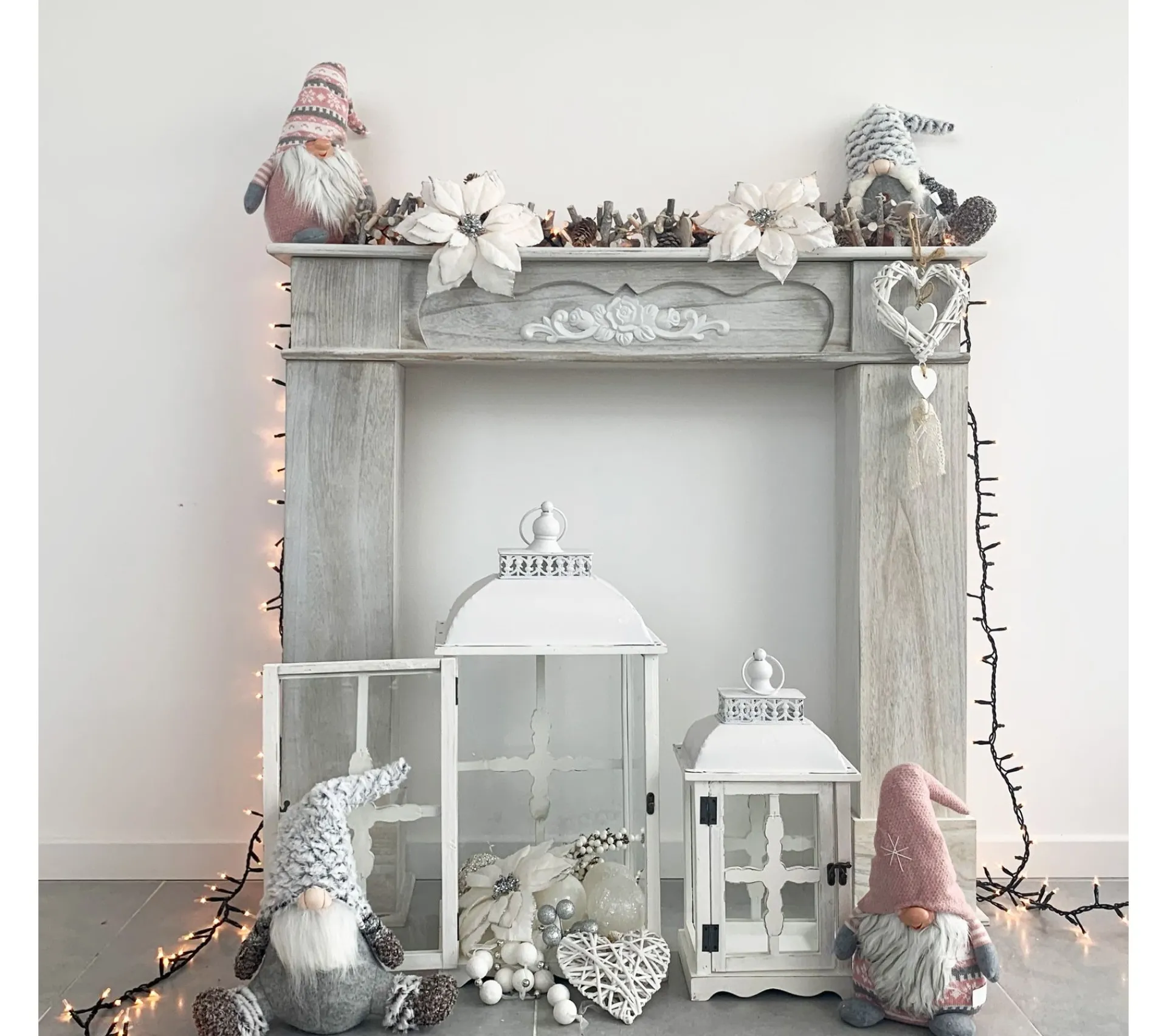 Discount MOBILI REBECCA Gnome Décoratif Nain Suedois Gris Tissu Idee Cadeau 35X16X24