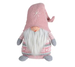 Store MOBILI REBECCA Gnome Nain Scandinave Polyester Gris Rose Avec Barbe 30.5X19X13