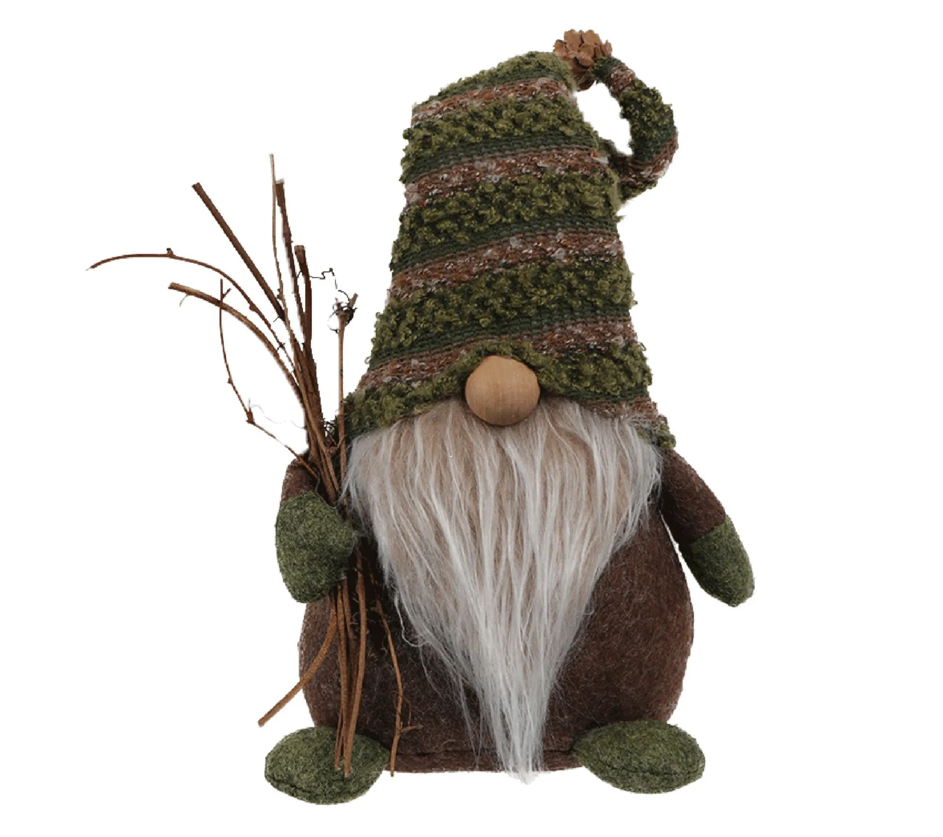 Best Sale MOBILI REBECCA Gobelin Elfe Scandinave Ornement Polyester Marron Vert 28X19X13