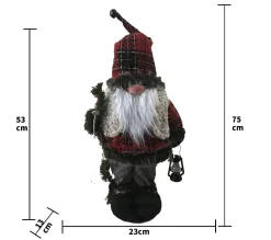 Cheap MOBILI REBECCA Pere Noël Gnome Rouge Gris Polyester Plastique 53X23X13