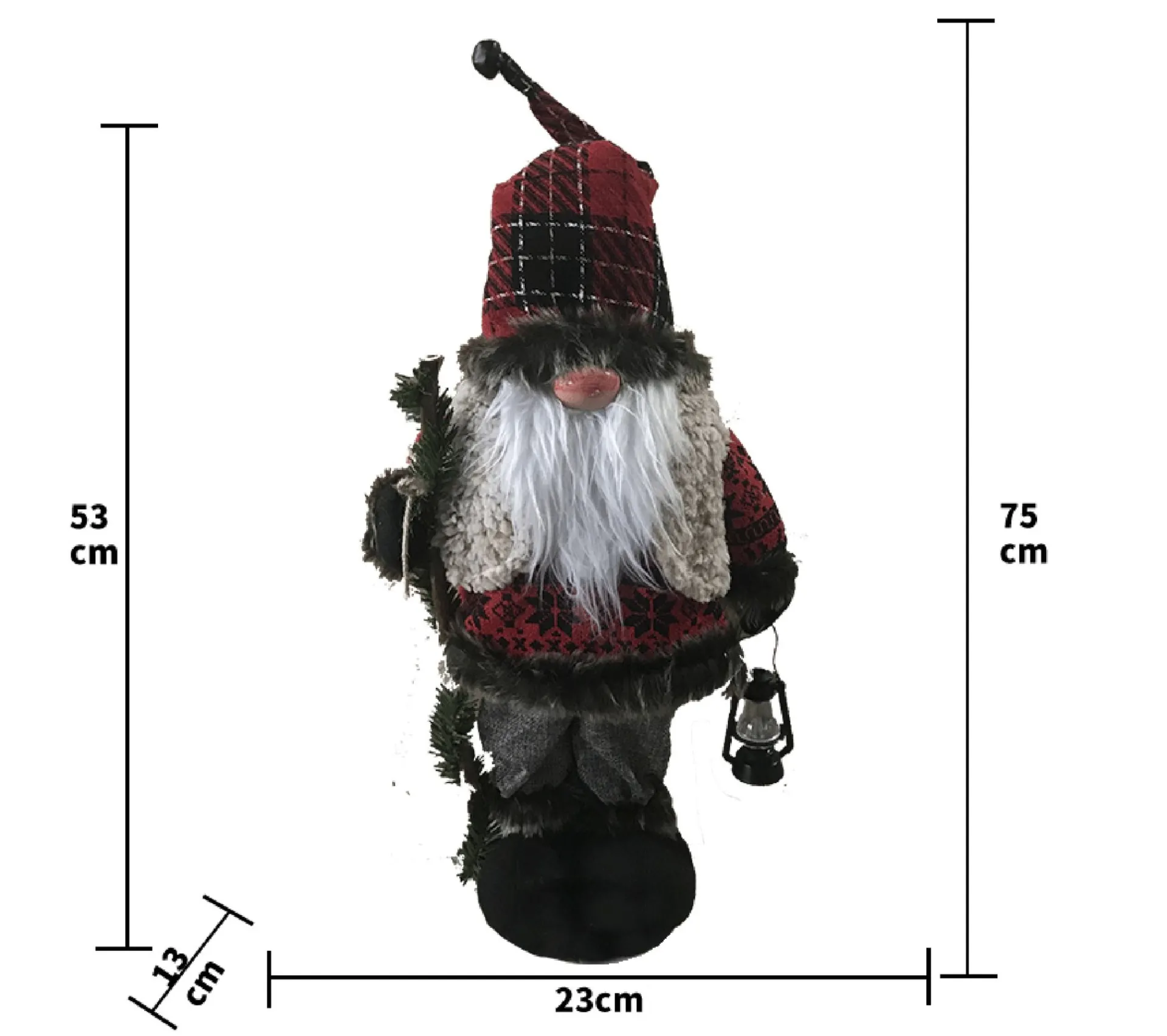 Cheap MOBILI REBECCA Pere Noël Gnome Rouge Gris Polyester Plastique 53X23X13