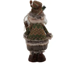 Store MOBILI REBECCA Pere Noël Gnome Grand Vert Marron Décoratif 48X22X14