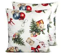 Shop NAF NAF Housse De Coussin En Velour De Noël Presents 60X60 Cm (2)