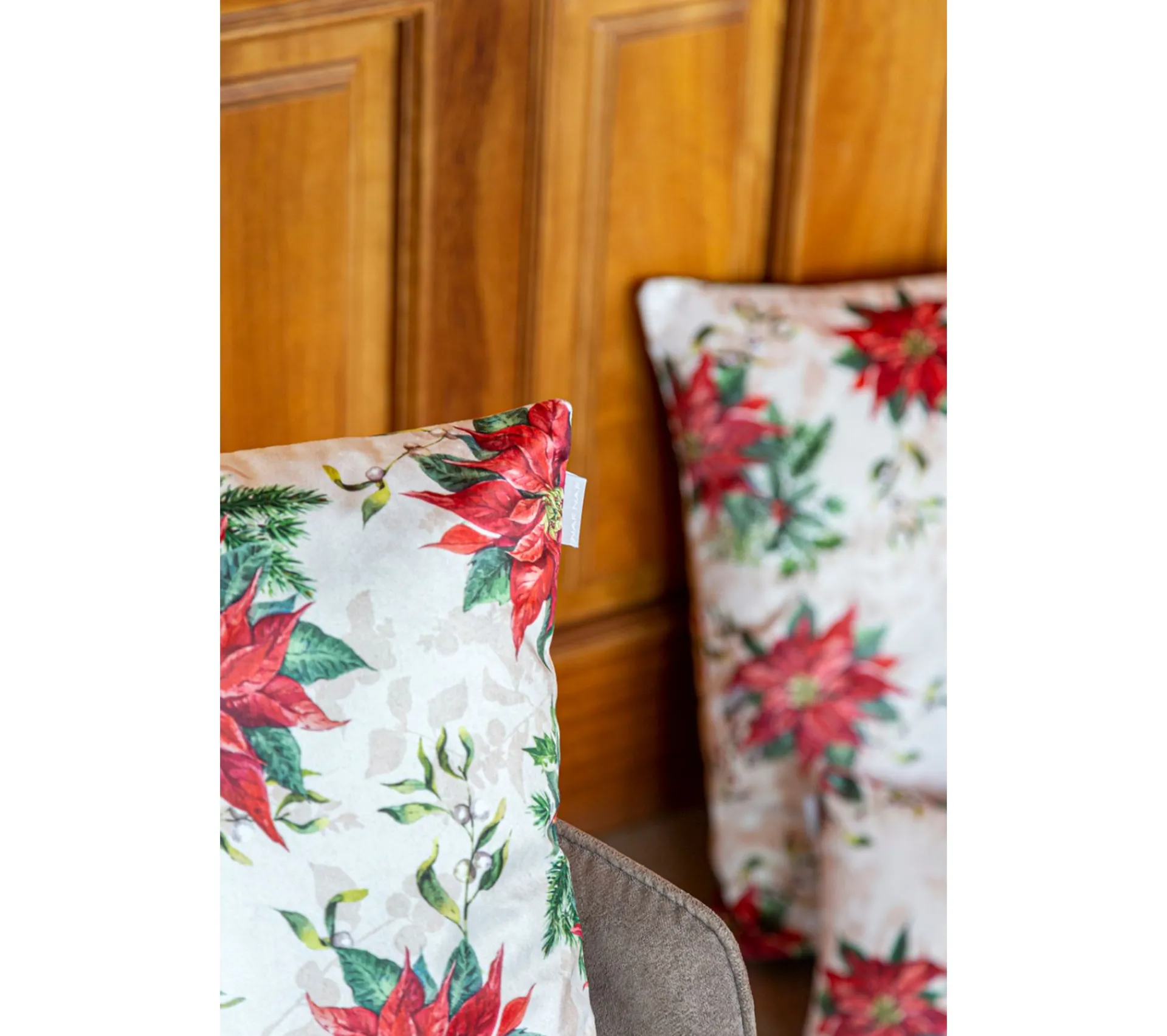 Best NAF NAF Housse De Coussin En Velour De Noël Chamonix 60X60 Cm (2)