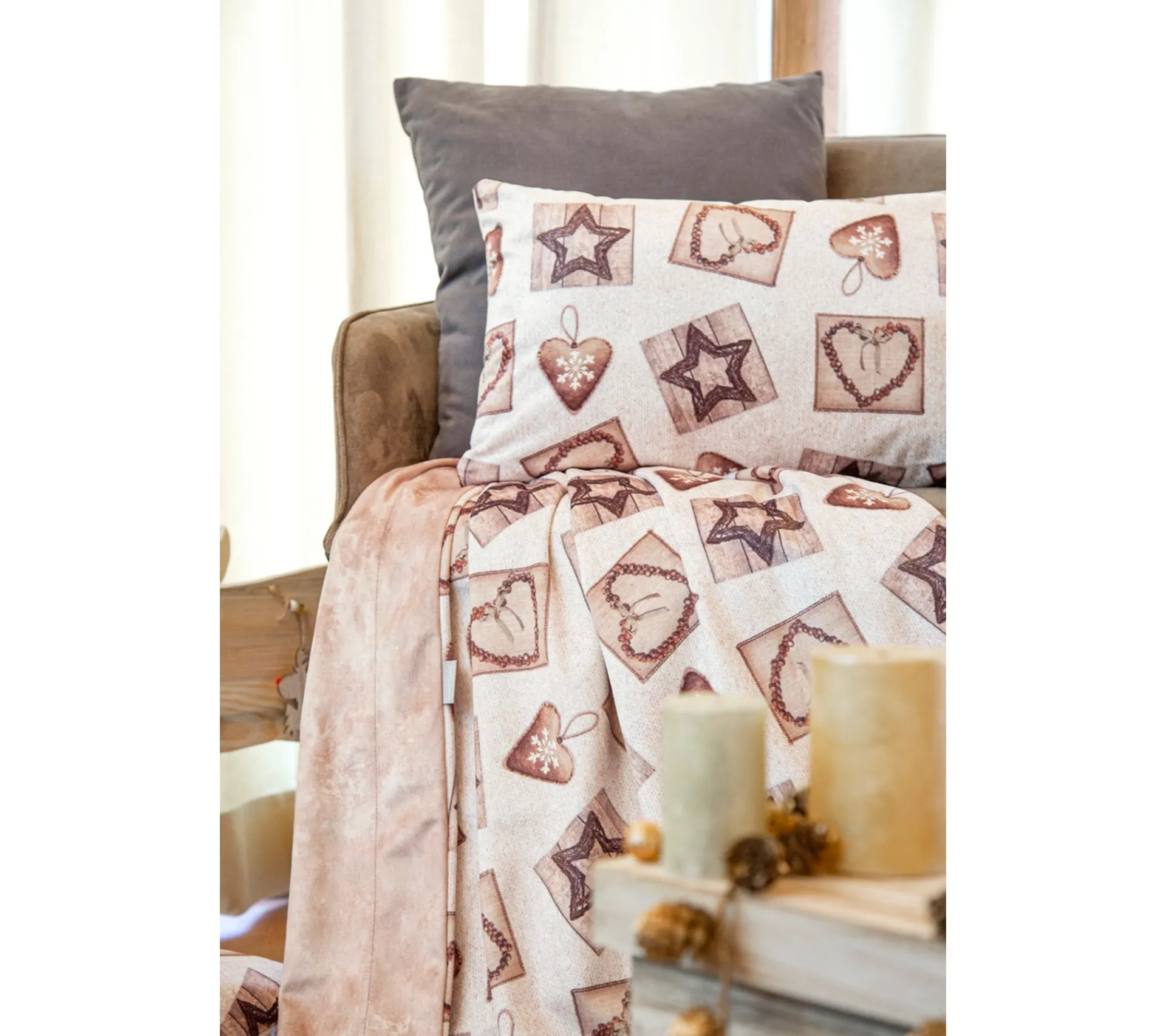 Cheap NAF NAF Housse De Coussin En Velour De Noël Warm 60X60 Cm (2)