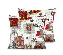 New NAF NAF Housse De Coussin En Velour De Noël Naive 45X45 Cm (2)