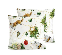 Discount NAF NAF Housse De Coussin En Velour De Noël Puppies 45X45 Cm (2)