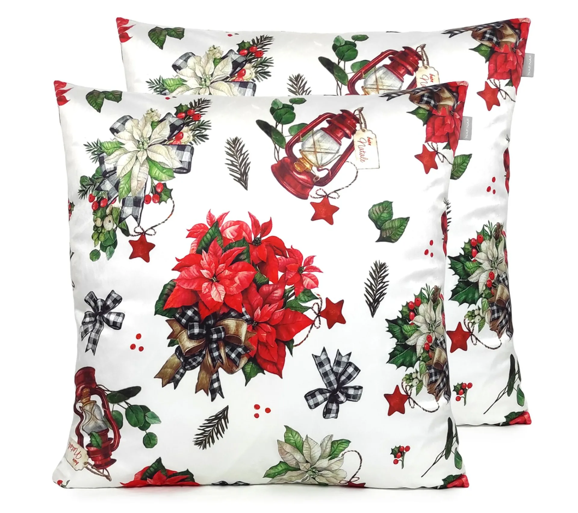 Outlet NAF NAF Housse De Coussin En Velour De Noël Ribbon 60X60 Cm (2)