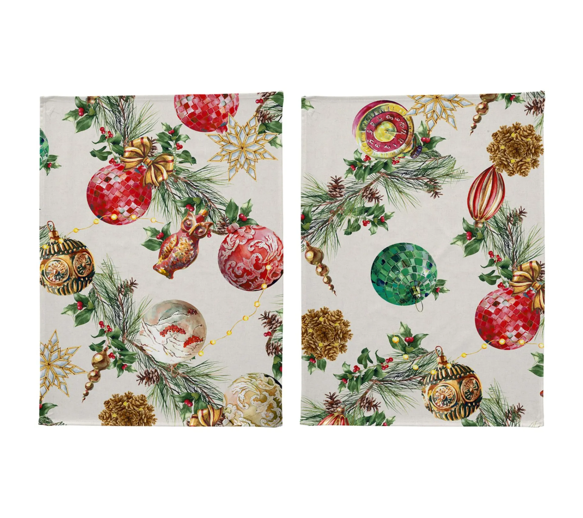 Best NAF NAF Lot De 2 Torchons De Noël Décoration 50X70 Cm