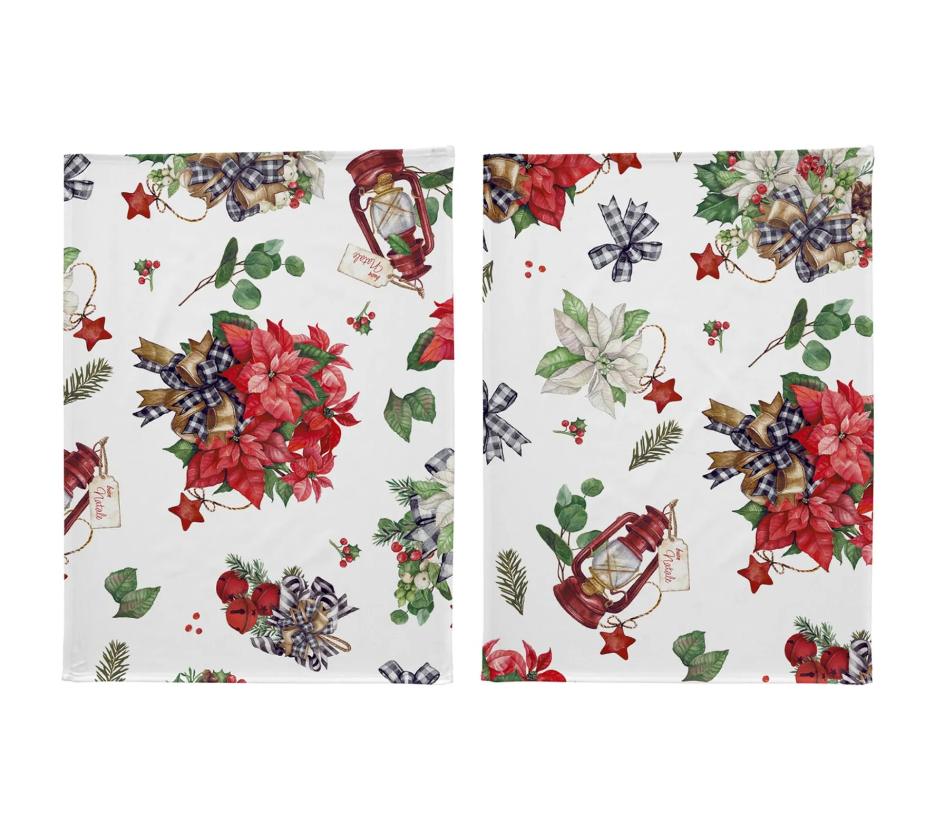 Clearance NAF NAF Lot De 2 Torchons De Noël Ribbon 50X70 Cm
