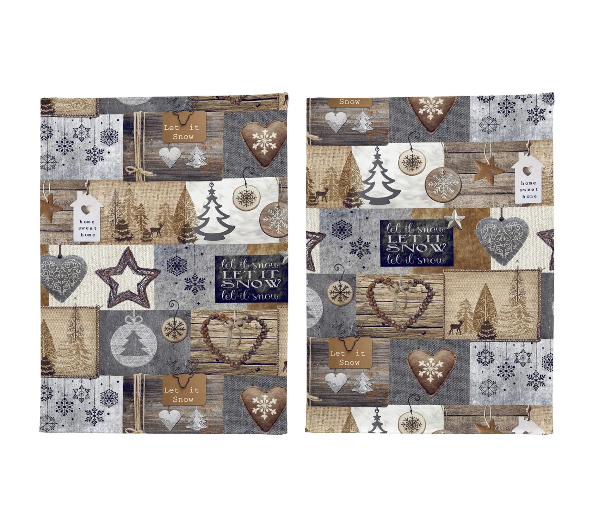 Outlet NAF NAF Lot De 2 Torchons De Noël Warm 50X70 Cm