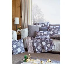 Shop NAF NAF Plaid Reversible De Velour De Noël Rustic 130X170 Cm