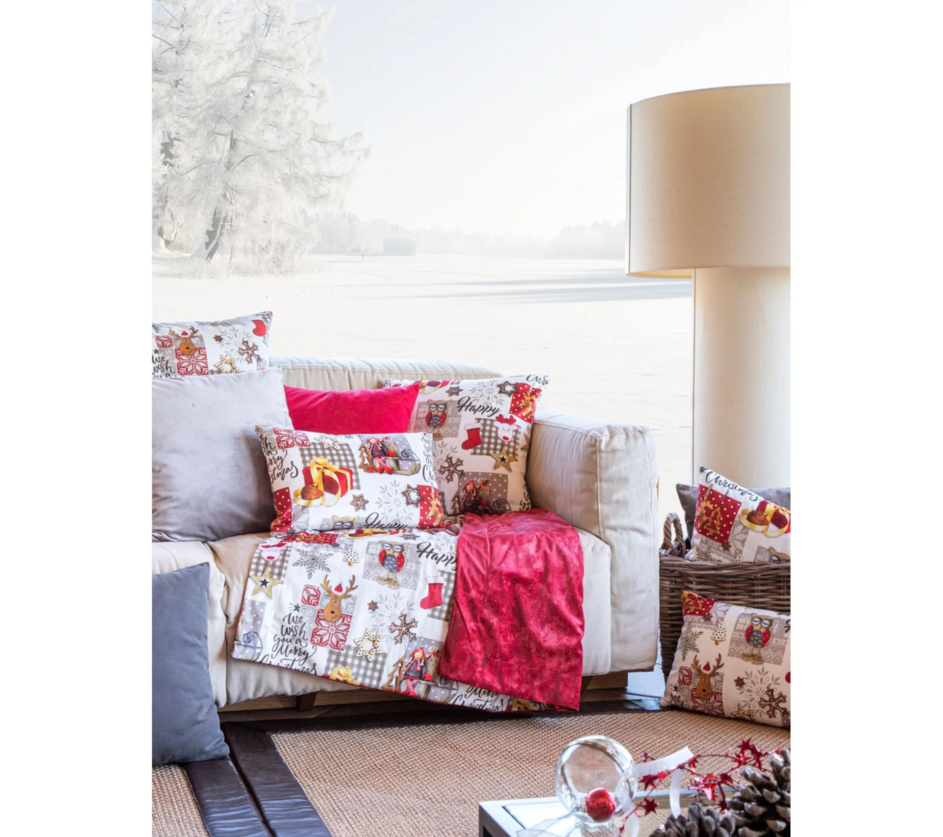 Online NAF NAF Plaid Reversible En Velour De Noël Naive 130X170 Cm