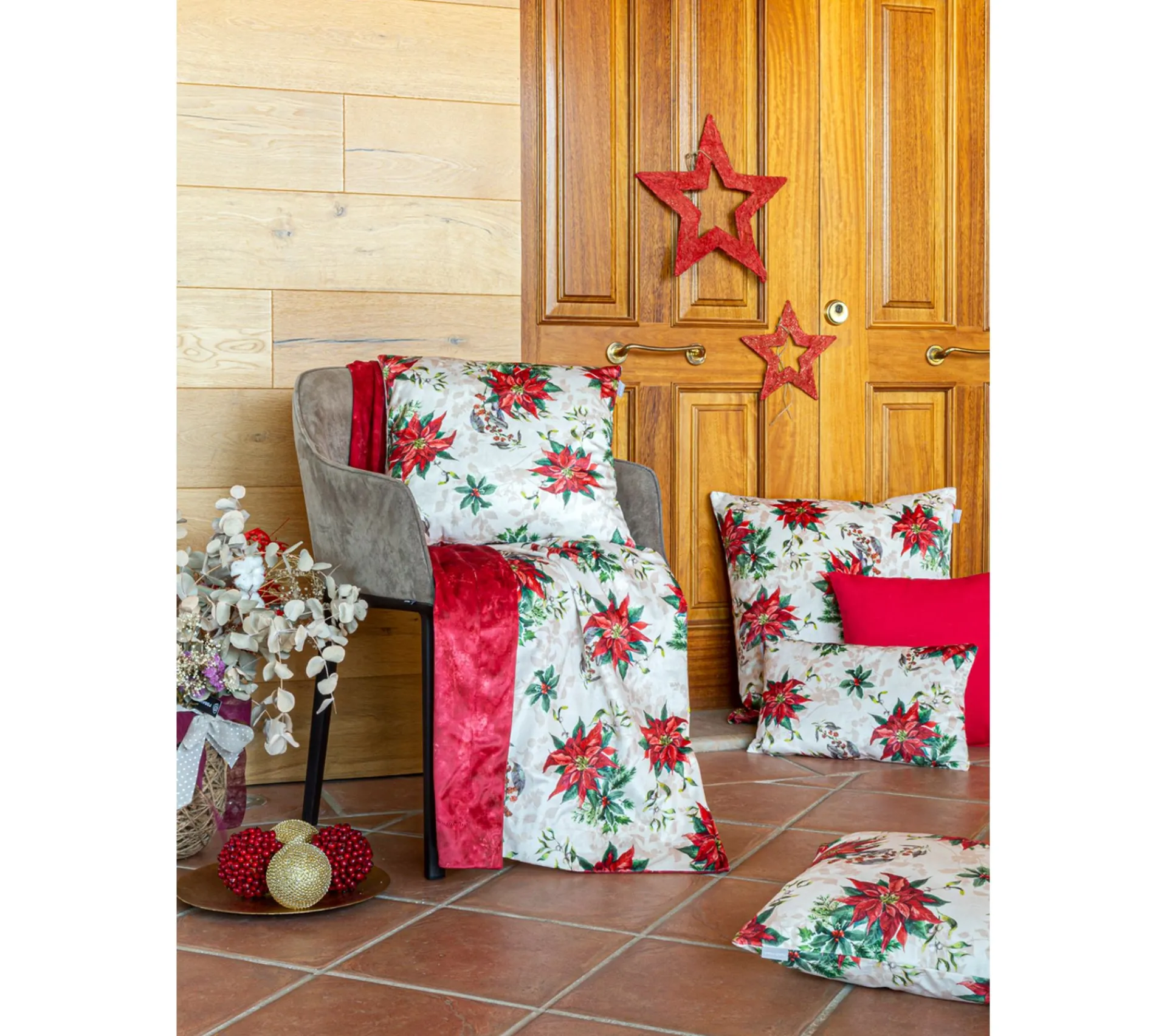 Best NAF NAF Plaid Reversible De Velour De Noël Chamonix 130X170 Cm