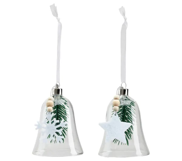 * Guirlande Et Boule De Sapin^Ornement H.8 Cm Cloche Transparent