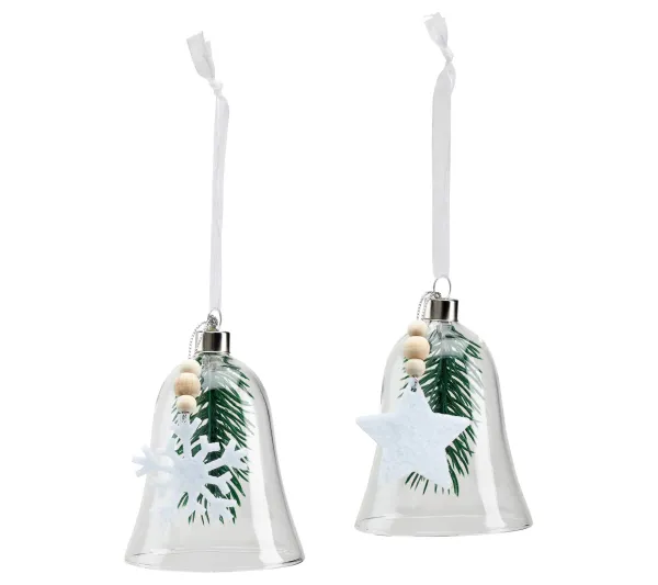* Guirlande Et Boule De Sapin^Ornement H.8 Cm Cloche Transparent