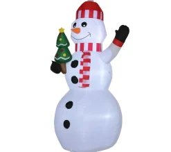 Best Sale OUTSUNNY Bonhomme De Neige Gonflable 3 Led H. 180 Cm Polyester Impermeable Blanc