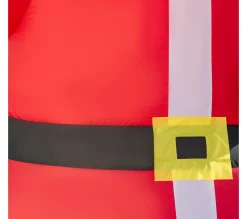 Discount OUTSUNNY Pere Noël Gonflable Led 2,45H M Polyester Impermeable Rouge Vert